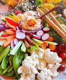 Farmers Market Crudité and Hummus Board